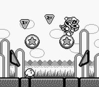 une photo d'Ã©cran de Kirby s Pinball Land sur Nintendo Game Boy